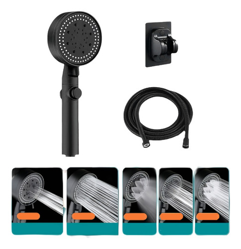 Regadera Kit De Ducha Tipo Telefono De Mano Acero Inoxidable