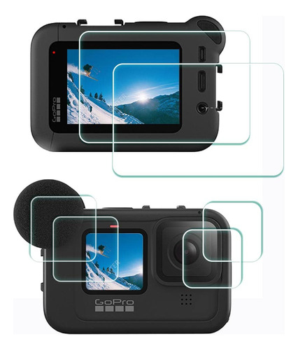 Protector Pantalla Para Gopro Hero Media Mod Negro Lcd Lente