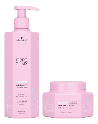 Schwarzkopf Fibre Clinix Vibrancy Kit Shampoo + Máscara 3c