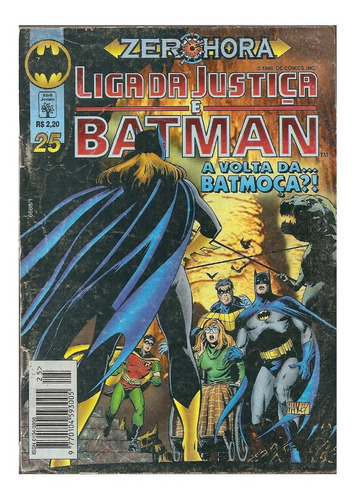 Hq Liga Da Justiça E Batman Nº 25 - Asas De Couro