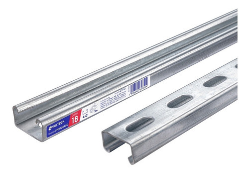 Perfil Unicanal Perforado De 3m 4 X 2cm Cal. 18 Volteck