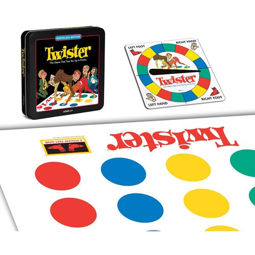 Juego Twister Edición Nostalgia En Caja De Lata Hasbro