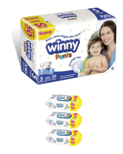 Winny Pants Etapa 5 X 50 + 300 Pañit - Unidad a $93