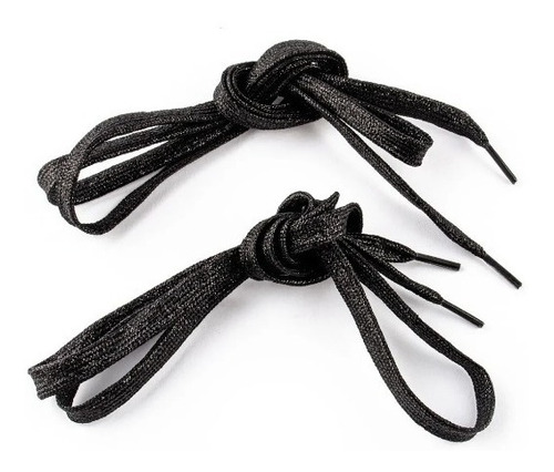 Cordones De Lurex Poliestercon Brillos  Negro - Ferraro