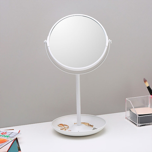 Espejo Mesa Blanco 2 Caras 36,5×16cm Blanco Rotacion 360o Blanco