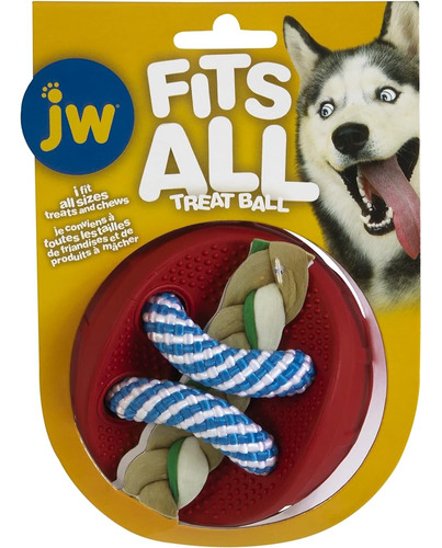 Jw Pet Fits All Treat Ball Dog Toy, Rojo, 60638