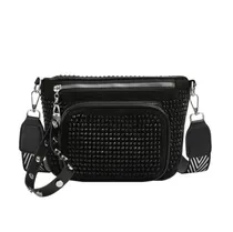 Comprar Riñoneras Mujer Cuero Pu Riñonera Moda Strass Noche Amplia