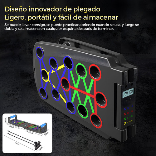 Tabla Para Lagartijas Barras Push Up Ejercicios Tablero Negro