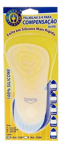 Palmilha 3/4 Compensação Siligel Ref.7008 - Ortho Pauher