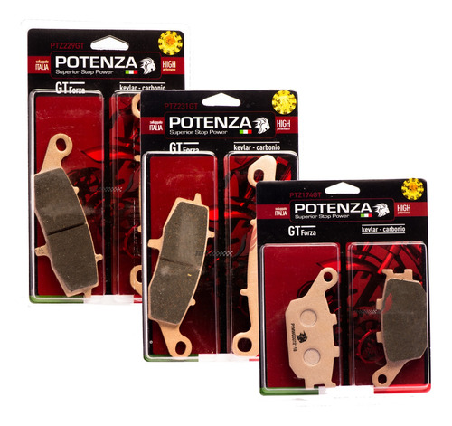 Pastilha Potenza Diant+tras Vstrom Dl650 Dl1000 229+231+174