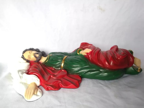 São José Dormindo 50 Cm Imagem Que O Papa Tem No Quarto Cor pintura a mão