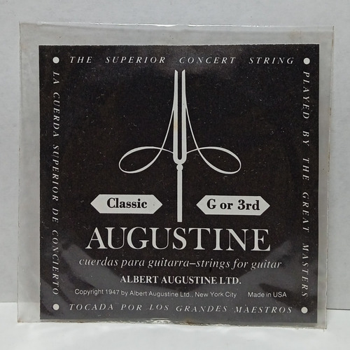 Cuerda Augustine Black Para Guitarra  G Ó 3era