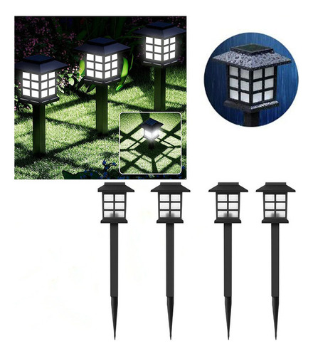4 Lámparas De Noche Solares, Luz Led, Luminaria Para Jardín
