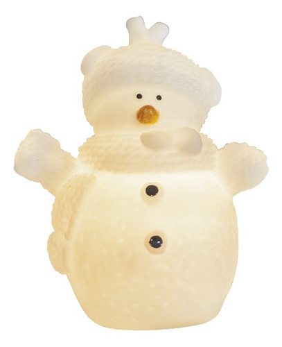 Enfeite Boneco De Neve Led Floquinho C/pilha Taschibra Cor Branco Pilha