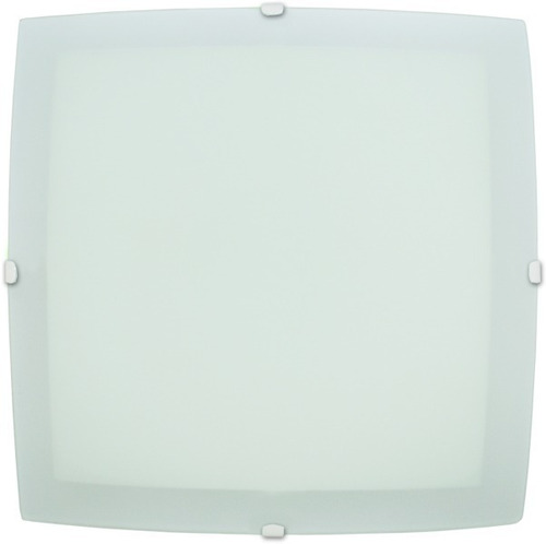 Pack X 2 Plafon Bari Cuadrado Blanco A 2 Luces 25x25 Cm 220v