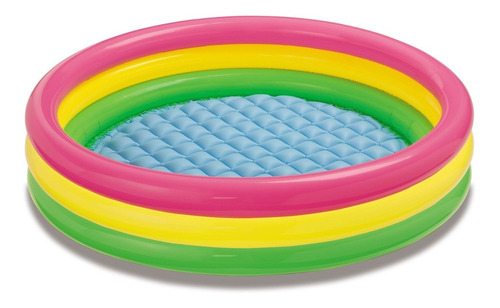 Piscina Inflable Para Niños Tres Aros De Colores Intex