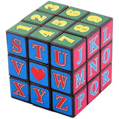 Cubo Rubik 3x3x3 Magico Con Diseño Simbolos Numeros Letras 