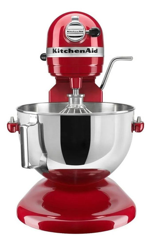 Imagen 2 de 3 de Batidora de pedestal KitchenAid Professional 5 Plus Series KV25G0X empire red 60 Hz 120 V