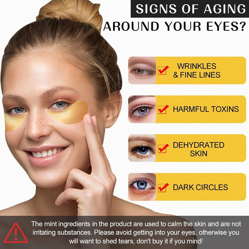Imagen 4 de 10 de Parches Hidratante Hydrogel Aminoacidos Elimina Ojeras 60pcs