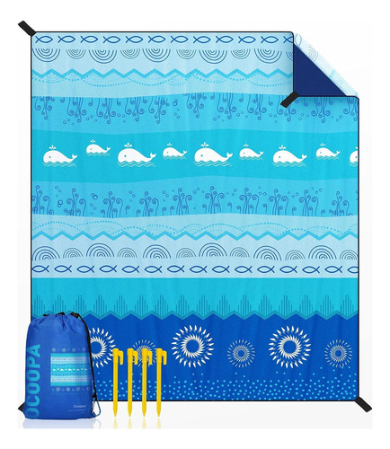 Manta De Playa Impermeable A Prueba De Arena 10 X 9 Pies Ext