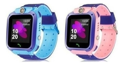 2 Piezas De Smartwatch Rosa C/lbs Localizador/sos Llamada P/