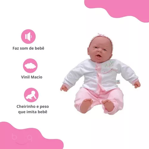 Boneca Ninos Reborn Sons de Bebê - Cotiplás