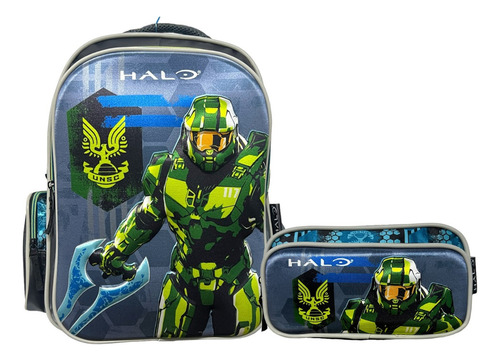 Kit Mochila Halo Lapicera Original Primaria