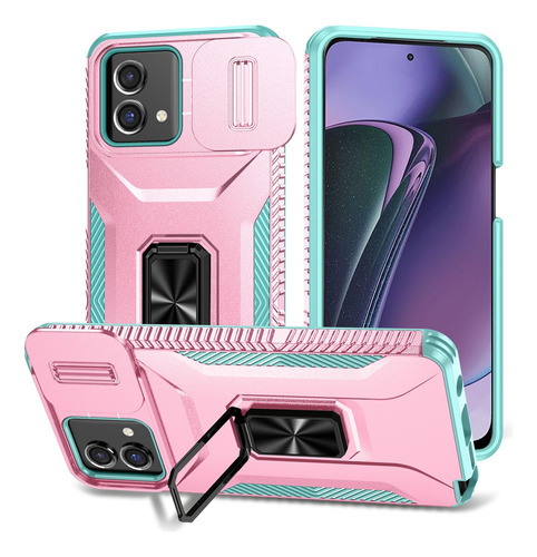 Funda Deslizante Rosa Y Verde Para Motorola Moto G Stylus 5g