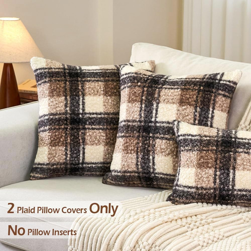 Jojogogo Fall Buffalo Buffalo Sherpa Sherpa Pillow Covers 18