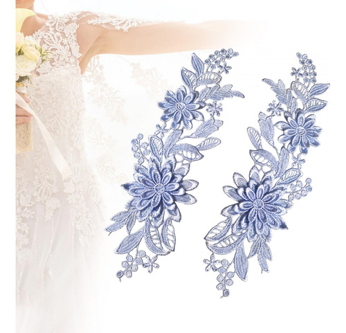 Apliques De Encaje De 2 Piezas, Apliques De Boda, Apliques