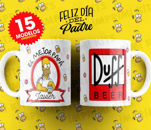 Plantillas Tazas Simpson Día Del Padre Foto Sublimar #10