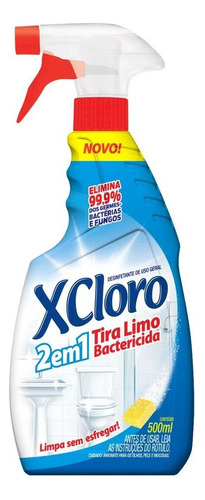 Caixa Com 10 Unidades X Cloro Tira Limo 2 Em 1 Gatilho 500ml