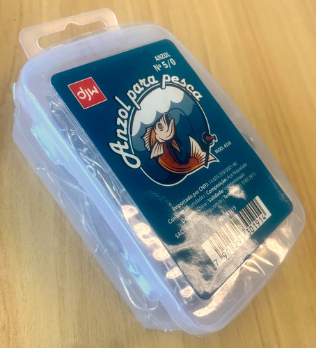 Anzol Para Pesca Aço Niquelado Número 5/0 Com 80 Unidades