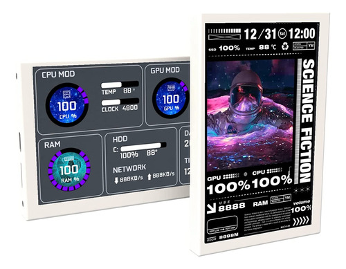 Ciciglow Mini Pantalla Ips Usb De 5 Pulgadas, Monitor De Da.