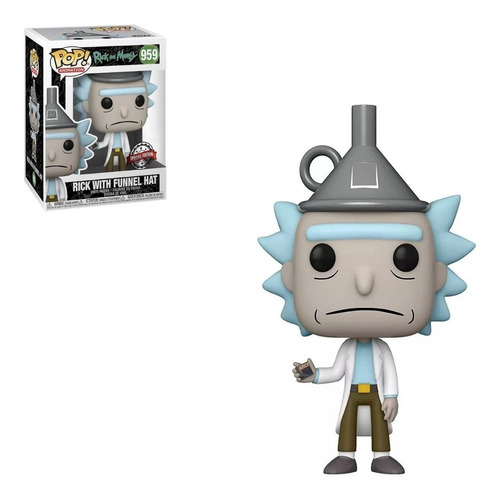 Especial Funko Pop Rick And Morty 959 Rick con sombrero en forma de embudo