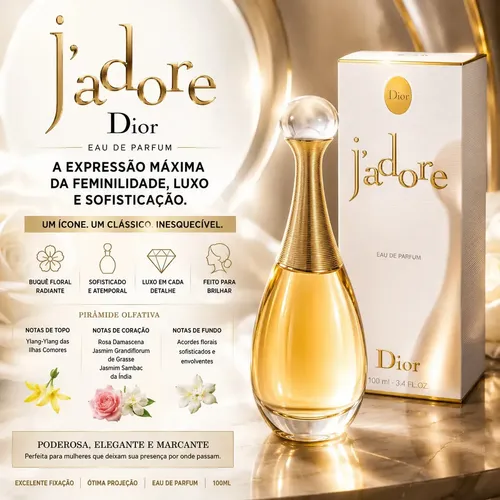 J'adore Dior Perfume Feminino Eau de Parfum 100ml Floral