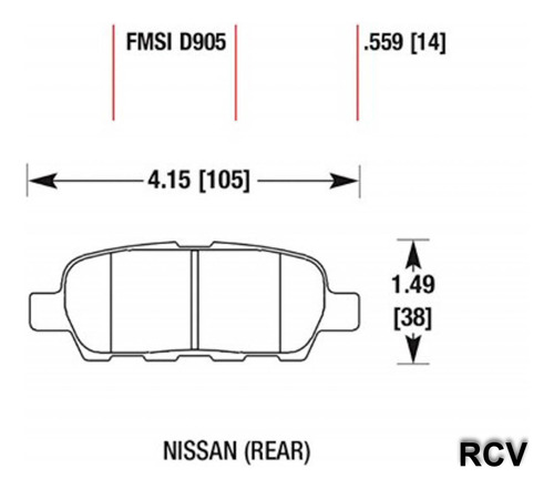 Balatas Disco  Trasera Para Nissan Rogue   2009