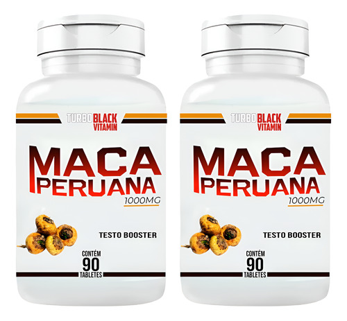 Maca Peruana Pura Power 1000 Mg  180tabletes Kit 02 Unidades