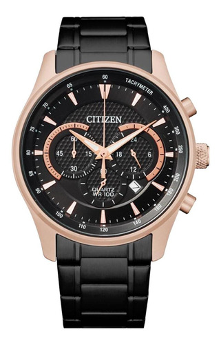 Citizen Chronograph Quartz Black Dial Reloj Para Hombre An81