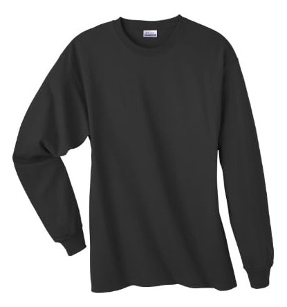 Playera De Manga Larga Hanes Comfortsoft Para Hombre, Negro