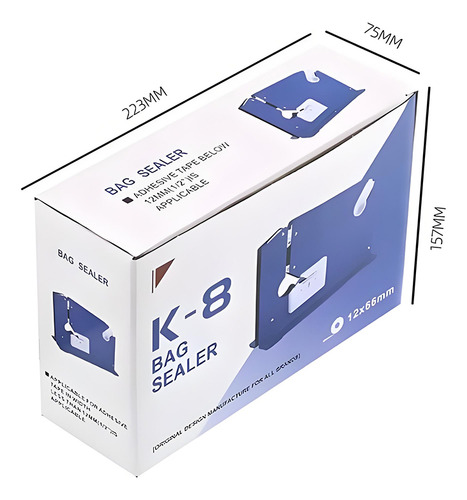 Eonspark Selladora de Bolsas con Despachador de Cinta, Cierra Bolsas Hasta 12 mm de Ancho, Ideal para Hogar, Panaderías y Supermercados, Color Azul.