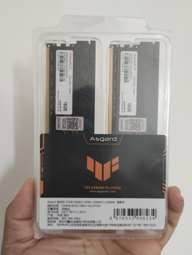 Memória Ram Asgard Tudo Gaming 32gb (16gbx2) Novo