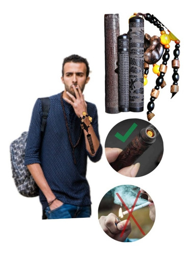 Encendedor Electrico Cigarros Tallado Ambar Buena Suerte Usb