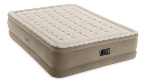 Colchon Inflable Electrico Somier Ultra Intex 152x203x46 Cm Color Beige