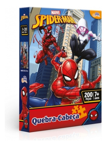 Kit Jogo Da Memoria + Quebra Cabeça 200 Peças Homem-aranha