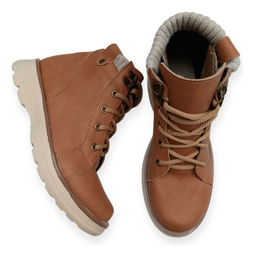 Borcegos Boston Modessa Mujer Bota Botitas Cuero Ecológico