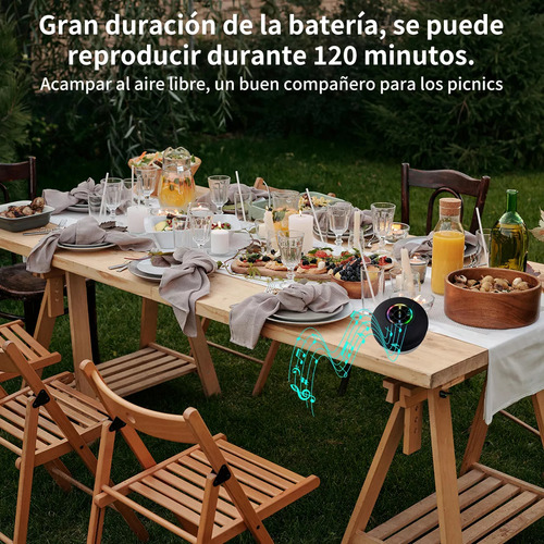 Mini Altavoz De Ducha Bluetooth Con Luz Led Impermeable Ipx4