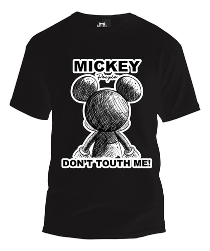 Playera Negra Mickey Mouse Disney Junior Manga Corta Algodón