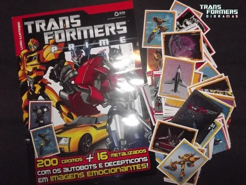 80 Figurinhas Álbum Transformers Prime Editora On Line !333