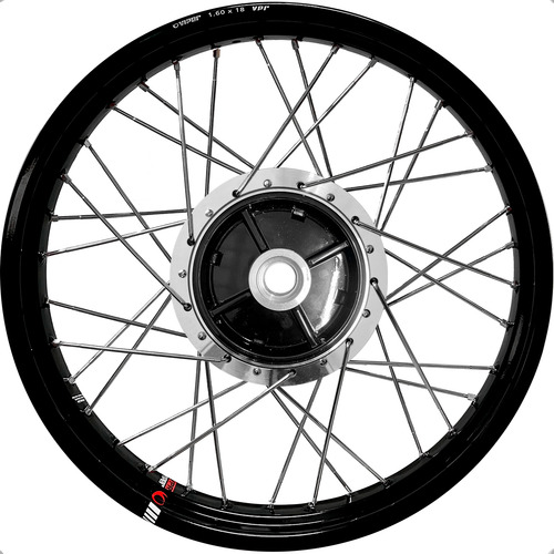 Par Roda Alumínio Aro Viper Vpr Biz 100 110 125 Raios 4mm